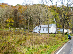 Approaching Road Fork Baptist Church