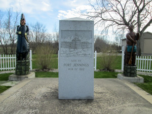 Monument at the site of Fort Jennings