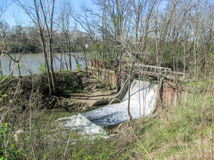 A dam on the Miami, Wabash, and Erie Canal outside of Florida