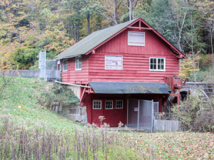 Historic mill and waterwheel at Richfield Heritage Preserve