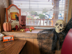 Halloween decor in Spencer Restaurant